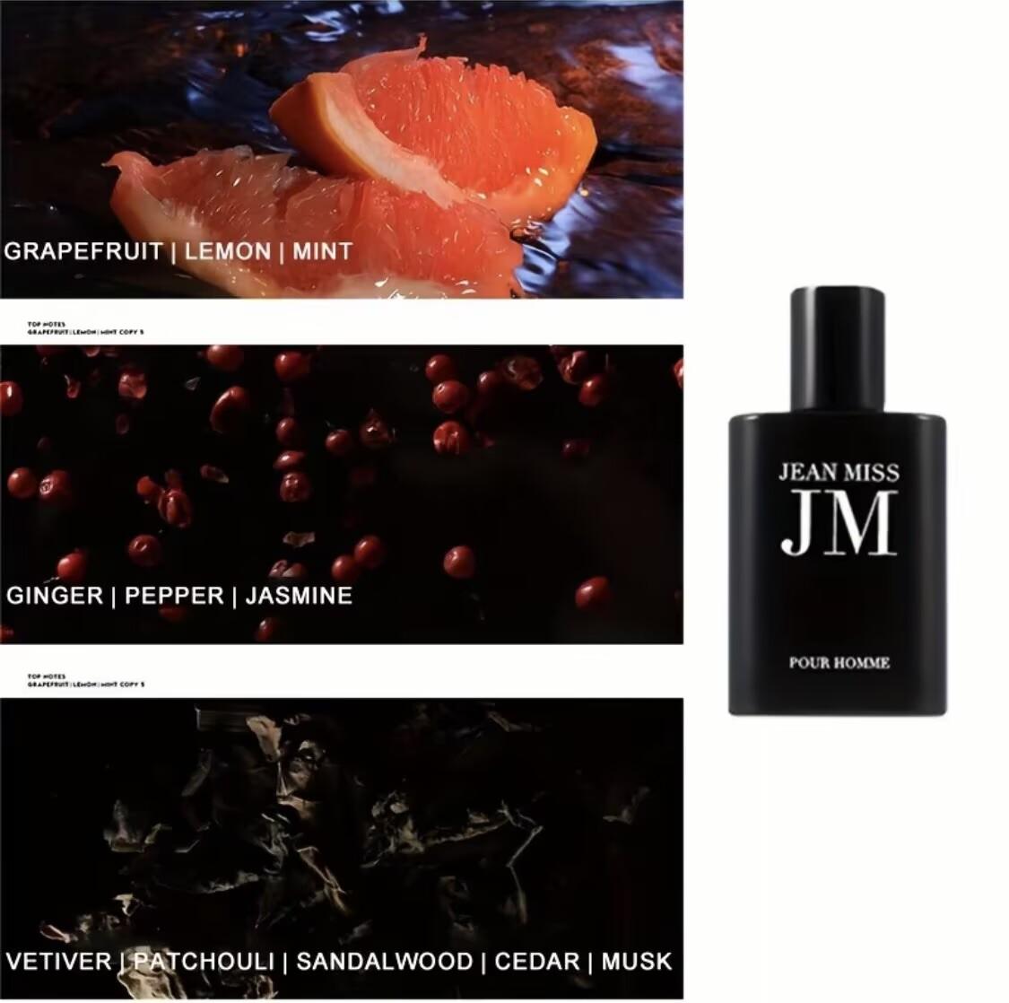 JEAN MISS Men's Perfume Gift Set | 30ML*3 Liquid Fragrances | Long-Lasting Men's Cologne Trio:Ocean,Cedar wood & Amber Travel-Size Set | Perfume Gift Set for Men | Scented Fragrance for Daily Use |Perfume Gift Box | ok perfume | summer fragrance men