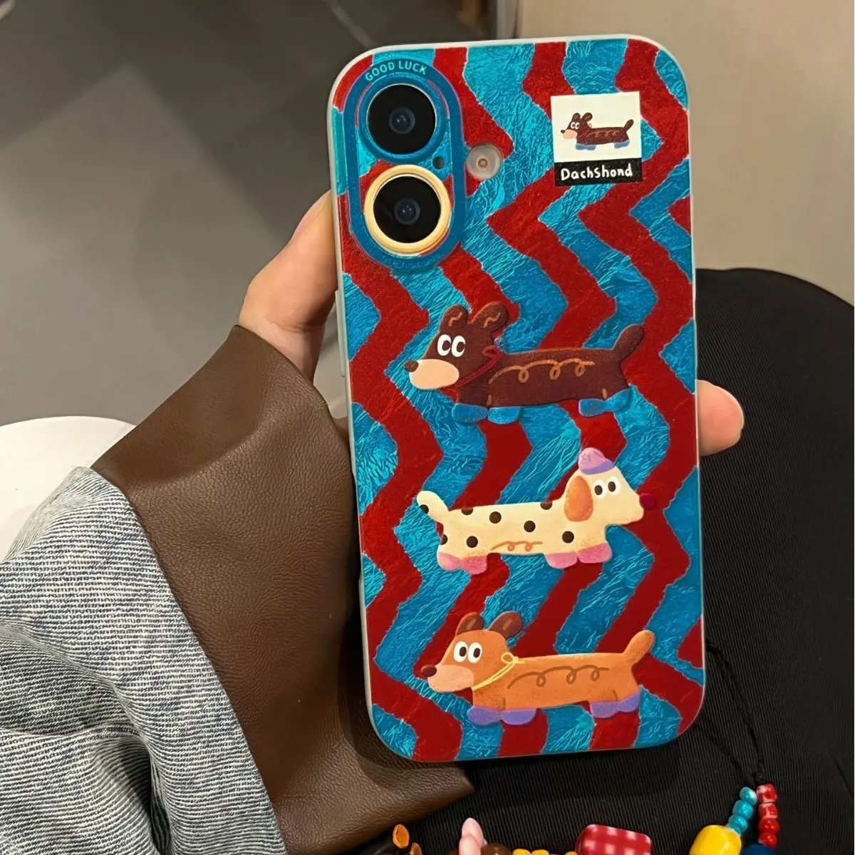 Dachshund Dog Phone Case Compatible with Apple 17 Pro Max Soft