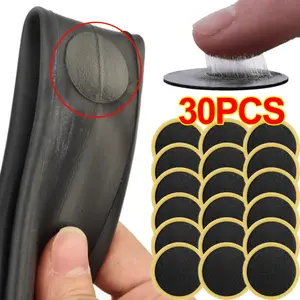 30pcs Bike Tire Repair Kit, Portable Patch Set, Bicycle Patches for Mountain & Road Bikes, No Glue Needed, Quick Fix Tool, Essential Cycling Accessory
