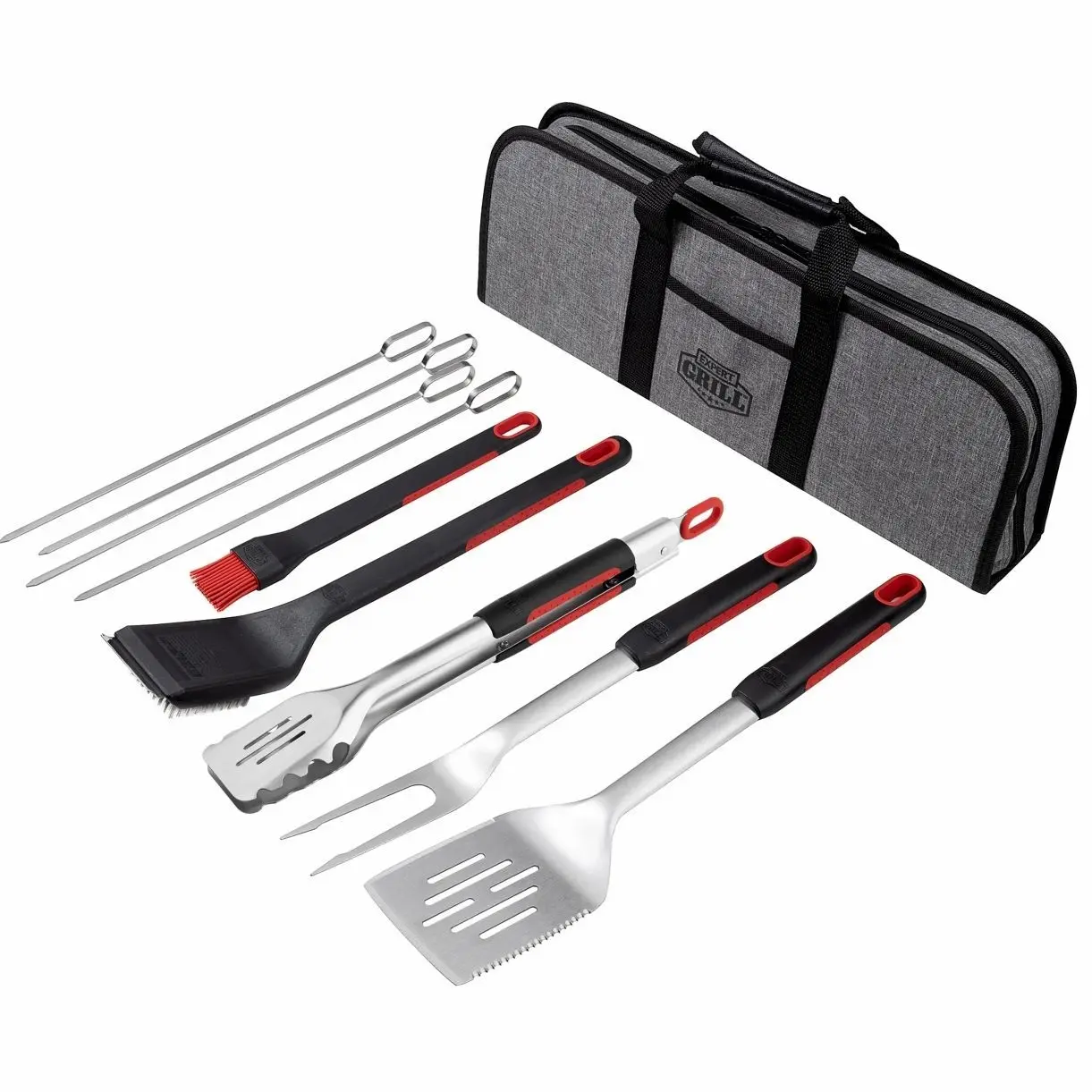 Grilling Accessories BBQ Grill Tools Set, 10 Pieces Stainless Steel Grill Kit