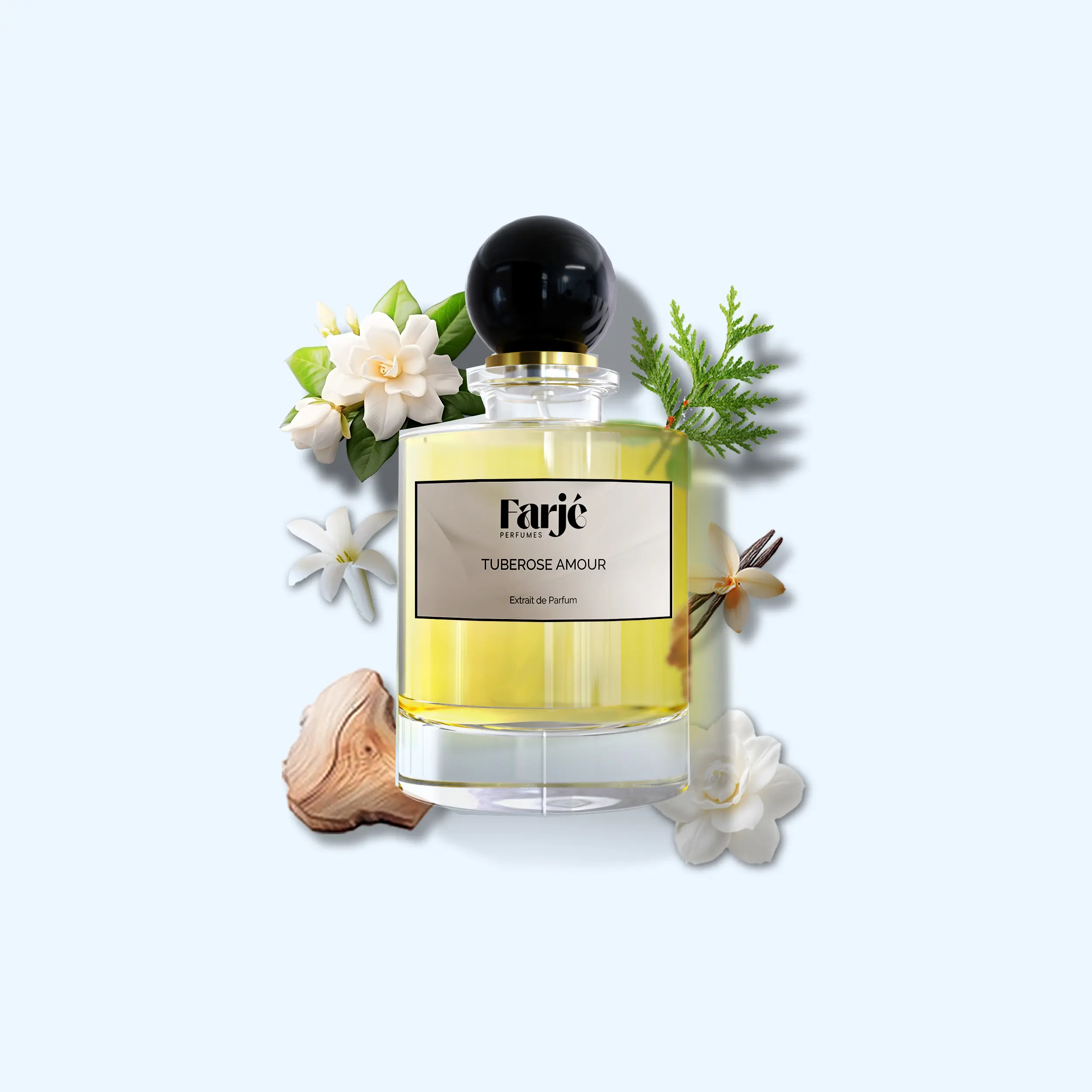Tuberose Amour by Farjé Perfumes - Inspired by Love Tuberose - Extrait de Parfum for Women 30ml - White Floral, Lactonic, Vanilla, Soft Spicy - Artfully crafted with the finest niche-quality ingredients