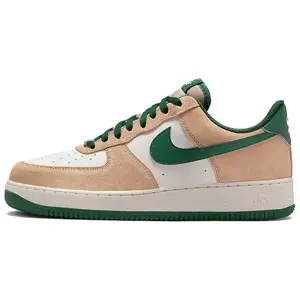 Nike Air Force 1 '07 LV8 Low-Top Sneakers for Men in White-Brown-Green with Comfort, Versatility, and Slip-Resistance Trending Shoes, House White Official Shoes to Get / Maison Mihara