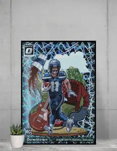 Donruss Optic Jaxson Smith Njigba Downtown Rookie Poster 12x17 Seattle Seahawks
