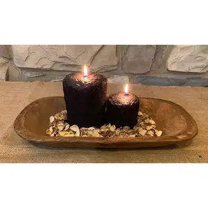 Chocolate Biscotti Large Hearth Candle - Chocolate Biscotti with Candle - 3 Pack - Ideal for Candlelighting