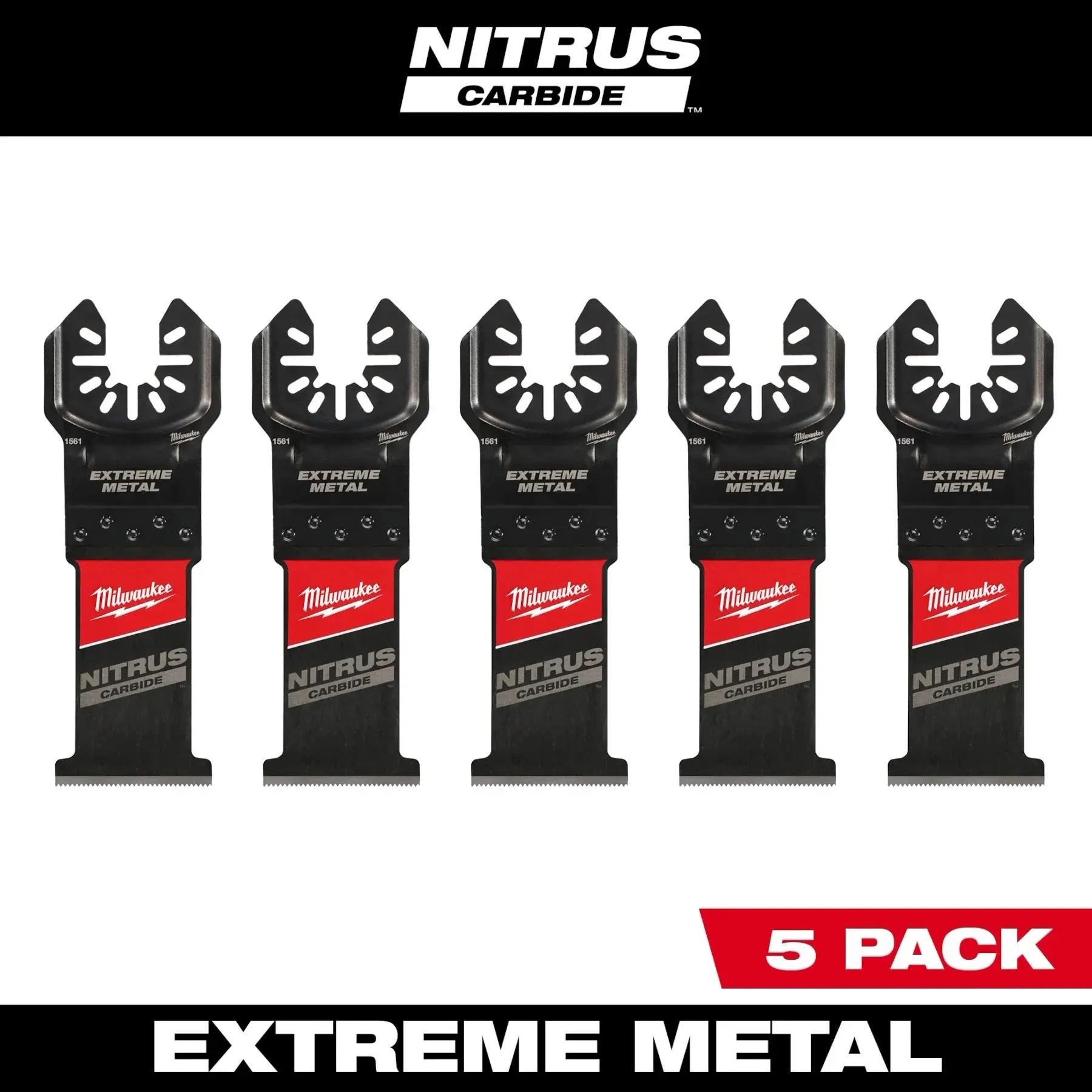 Milwaukee 49-25-1565 NITRUS™ Carbide Extreme Metal Multi-Tool Blade (5 PK)