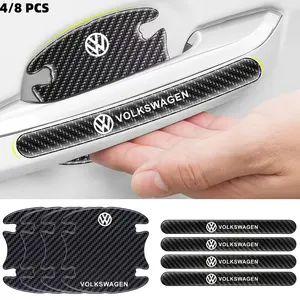 4/8 Pcs Car Door Handle Protection Stickers, Anti-Scratch Decorative Stickers for Volkswagen Models, Car Accessories, Vehicle Exterior Decoration