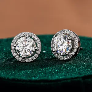 Keverie Fashion Round Zirconia Decorated Stud Earrings, Fashion Jewelry for Party, Daily Clothing Decor, Trendy All-match & Exquisite Jewelry for Birthday Gift, Fashionable Jewelry tiktokshopspringglowup