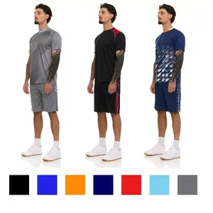 2 Piece Men's Active Performance Workout Set Gym Clothes Shorts And Shirt 1 Top & 1 Bottom Athletic Set