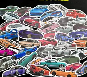 20pcs Random JDM Cars Mix Sticker, supercar stickers laptop stickers, Kids Sticks Kids Teens Bicycle, Skateboard ,Bumper Stickers Active