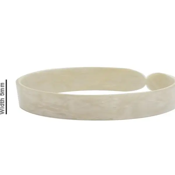 5 MM White Turtle Shell Bangle