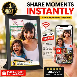 【Mother's Day Gift】FRAMEO 10.1 Inch Smart WiFi Digital Photo Frame 1280x800 IPS LCD Touch Screen, Built-in 32GB, Auto-Rotate Portrait and Landscape, Share Moments Instantly via Frameo App from Anywhere Best Gift