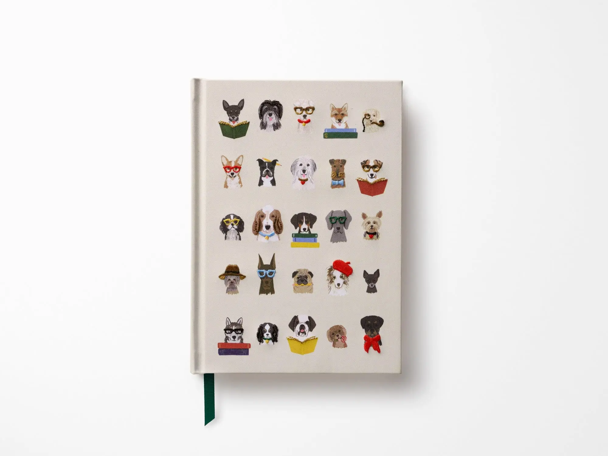 Studious Dogs Embroidered Journal