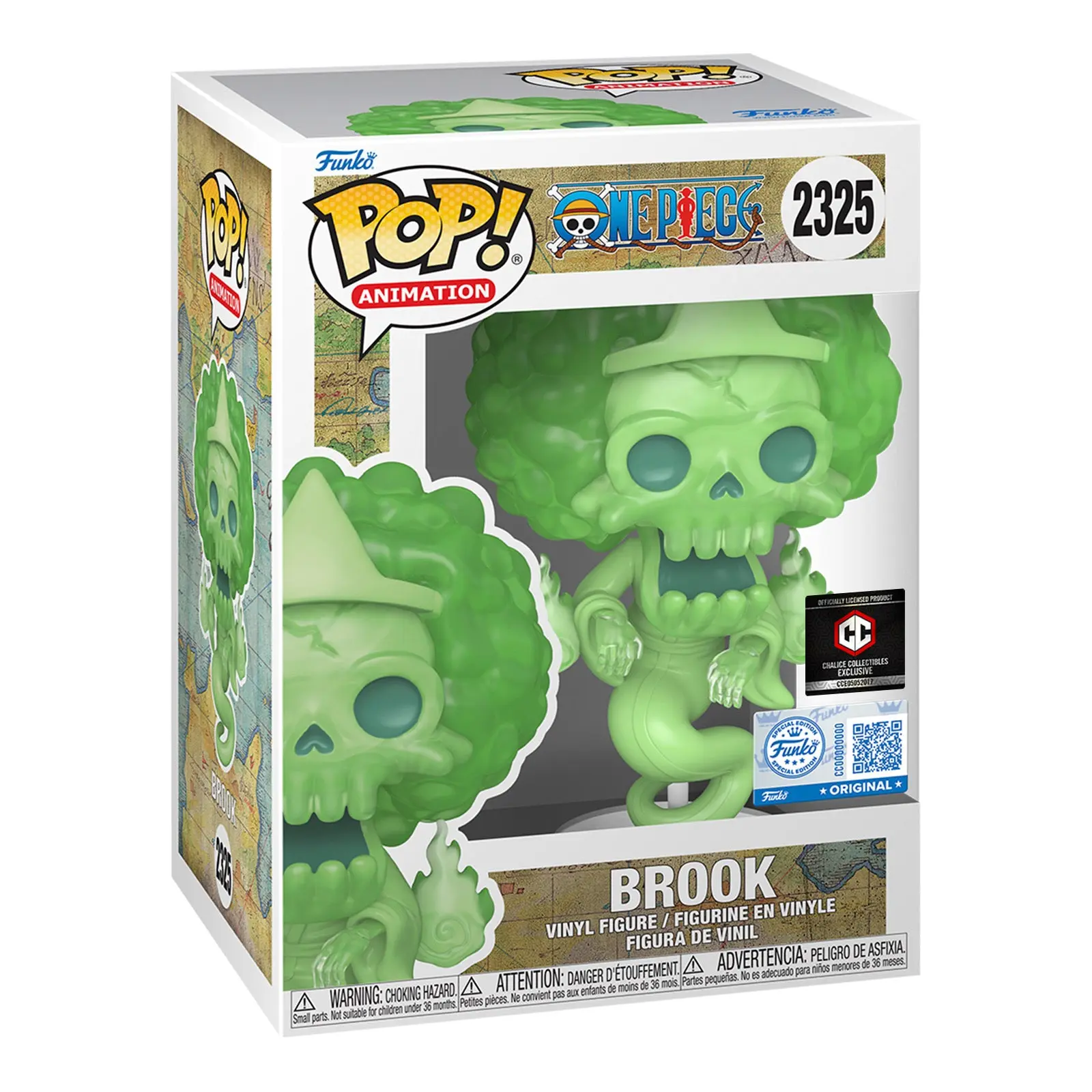 Funko Pop! One Piece - Brook (Ghost) (Chalice Collectibles) (Non-Chase) #2325 Collectible Pop Vinyl Figure (Stickers May Vary)