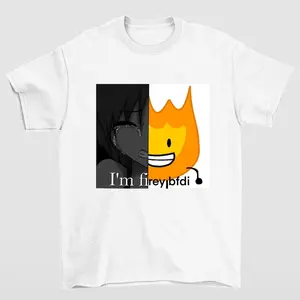 I'm Firey BFDI T-Shirt Animated Object Show Meme Graphic Retro Style