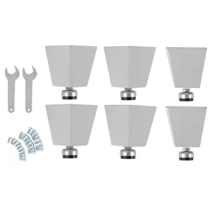 UltraHD® 6" H Steel Leveling Feet with Rubber Base