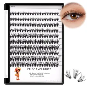 Large Tray 20D Cluster 0.07C,10 Lines,8-10-12-14mm Mixed,9-11-13-15mm Mixed, 10-12-14-16mm Mixed,Natural Long Individual Flare Lashes Cluster False Eyelashes (8-10-12-14mm Mixed)