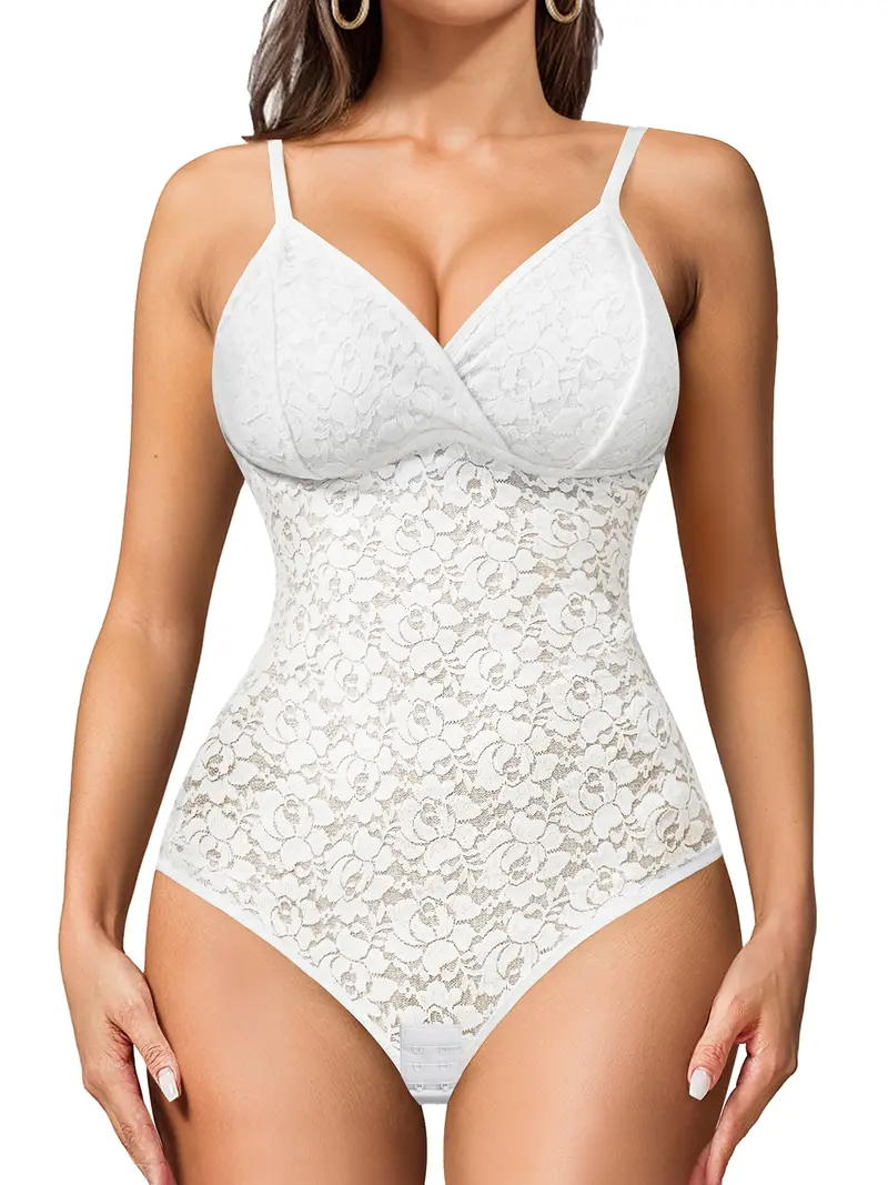 White lacy bodysuit - TikTok Shop