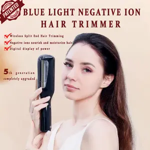 2025 New Blue Light Negative Ions Automatic Electric Hair Clipper, Multifunctional Type-C Rechargeable Split End Trimmer, Portable Wireless Hair Care Tool, Home Hair Care Salon, Winter & Festival Gift