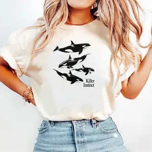 Killer Whales Retro Shirt, Killer Instinct Tagline Tee, Vintage Ocean Lover Shirt, Fish Gift for Women