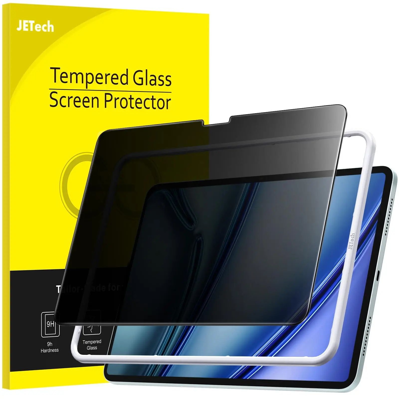 JETech Anti-Spy Tempered Glass Privacy Screen Cover for 11-Inch iPad Air M4/M3/M2 (2026/2025/2024) - Tablet Accessories with Easy Installation Tool, Touchscreen Device Protection, 1-Pack