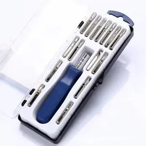 16 in 1  Precision  Set, Small Pocket  Set with Phillips Flathead Tox  Bits, Mini Screwdrivers Kit for Electronics, PC,Laptop,Watch, Eyeglass Repairing Tool