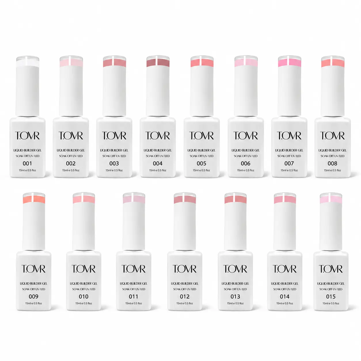 15ml (0.5 fl oz) Liquid Builder Gel Bottle, Single Item - Soak-Off UV/LED Formula for Nail Care & Enhancement, Gel Manicure Nail Polish, Enhances Nails