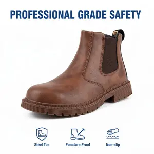 Rugged Splash-proof Smash-proof Puncture-proof Breathable Safety Shoes Unisex Chef Work Shoe Waterproof Anti-slip Durable Outdoor Comfortable Designed for Long Shifts and Ergonomic Fit for Men Women Hazardous Site Daily Navigation