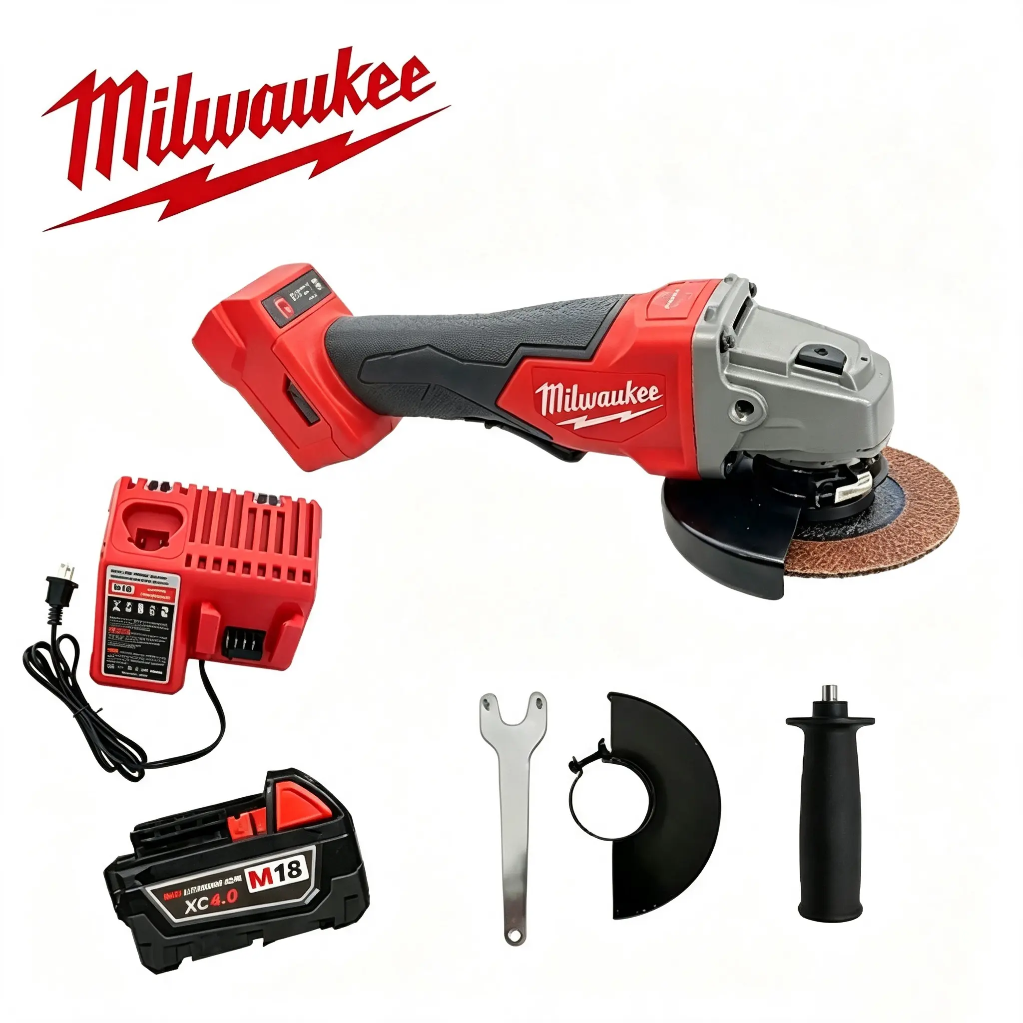 Milwaukee M18 Brushless Angle Grinder - 125mm High-Speed Power Tool for Garage Projects, Contractors