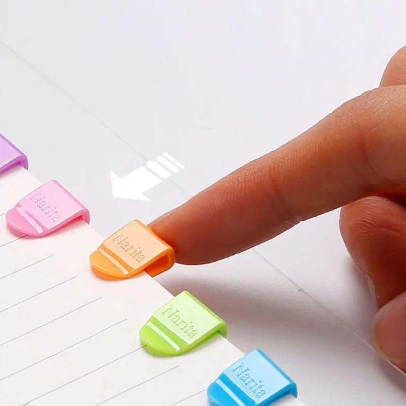 20pcs Plastic Mini Clips, Color Notebook Label Folder Paper Organizer, Bookmark Decoration, Office File Fixed Gadget, Back To School Season Supplies For Students