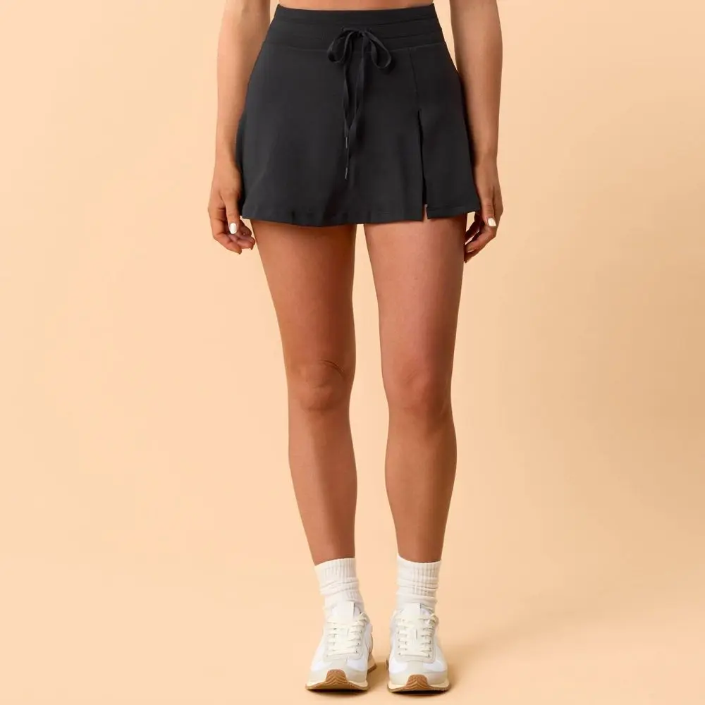 Blogilates Women's Trailblaze Slit Skort, Drawstring Waist Skorts, Elastic Waist Skort Blogilates Women's Trailblaze Slit Skort, Drawstring Waist Skorts, Elastic Waist Skort