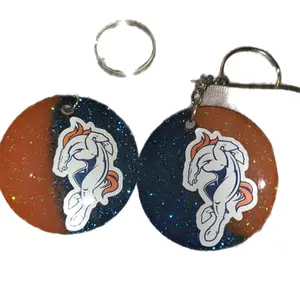 Denver Broncos epoxy Keychain