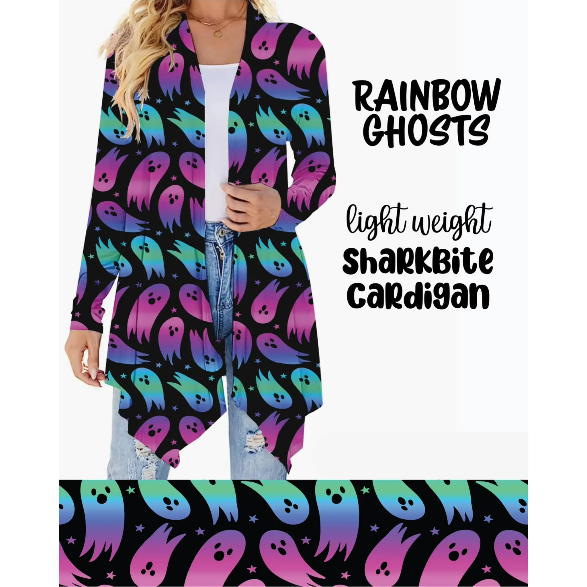 Rainbow Ghosts - Women's Cardigan