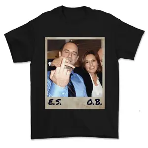 Elliot Stabler And Olivia Benson Shirt Law And Order T-Shirt Elliot And Olivia Svu Vintage Cotton Crewneck Casual Gift Graphic Tee