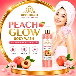 PEACH SILK GLOW BODY WASH.