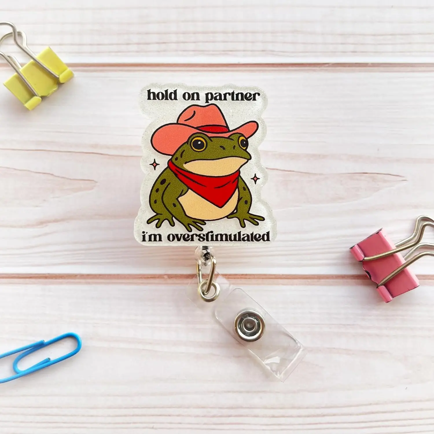 Nursing Badge Reel, nurse badge roll cute baby cow badge roll retractable Hold On Partner I'm Overstimulated ID card holder clip hospital pediatric medical CNA RN badge roll accessories, Badge Reels Retractable
