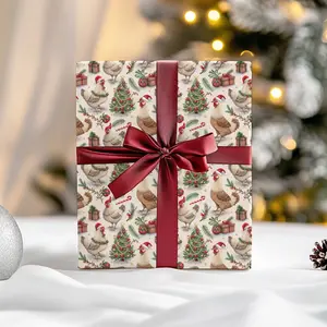Funny Chicken Christmas Wrapping Paper – Holiday Farmhouse Décor