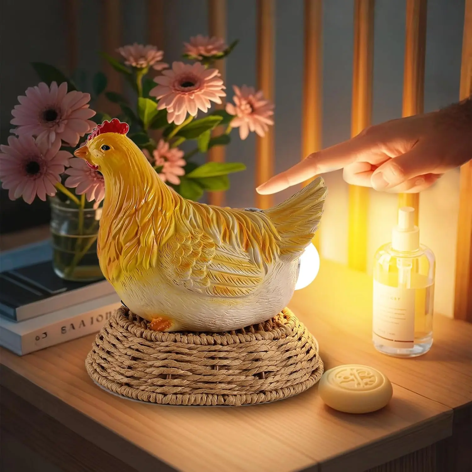 Chicken Egg Lamp,Funny Chicken Lamp,Chicken Light for ,Fun and Realistic Dimmable Chicken Night Light,  for Study Room Decoration, Easter, Christmas, Birthday Gifts