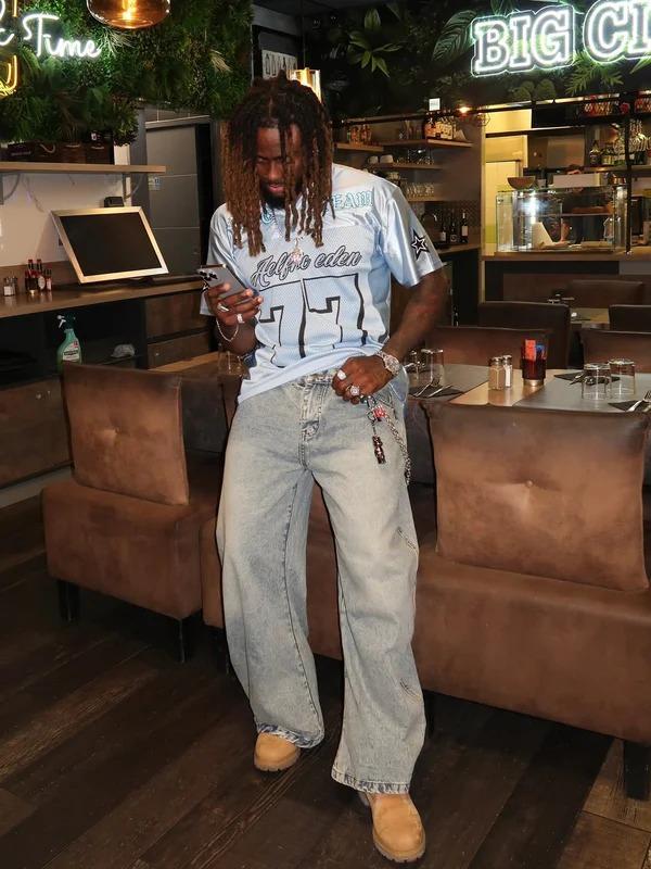 Aelfric Eden Double Waist Loose Sagging Jeans Baggy Denim Pants High Waist Stretchy Straight Wide Leg Jeans