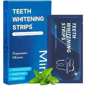 Teeth Whitening Strips -14 Strips 7-Day Treatment Mint Teeth Whitener Kit for Coffee, Wine, Tobacco, and Other Stains 14 Count (Pack of 1), Mint