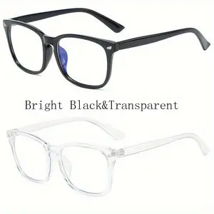2PCS Classic Retro Minimalist Full-Frame Glasses – Unisex Fashion Eyewear for Men & Women, Perfect for Daily Wear, Office & Casual Outfits