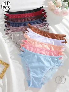 Women's Solid Color Briefs, Soft Comfy Breathable Knicker for Daily Wear, Underwear for All Seasons, Panties, Casual Soft Panties, Fashion Breathable Underwear