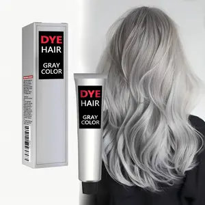 Silver Hair Dye, Natural Gray Hair Color Cream, Professional Hair Coloring Treatment, Instant Silver Gray, Unisex Silver Hair Color for for All Hair Types,Light Grey Silver, Long-Lasting
