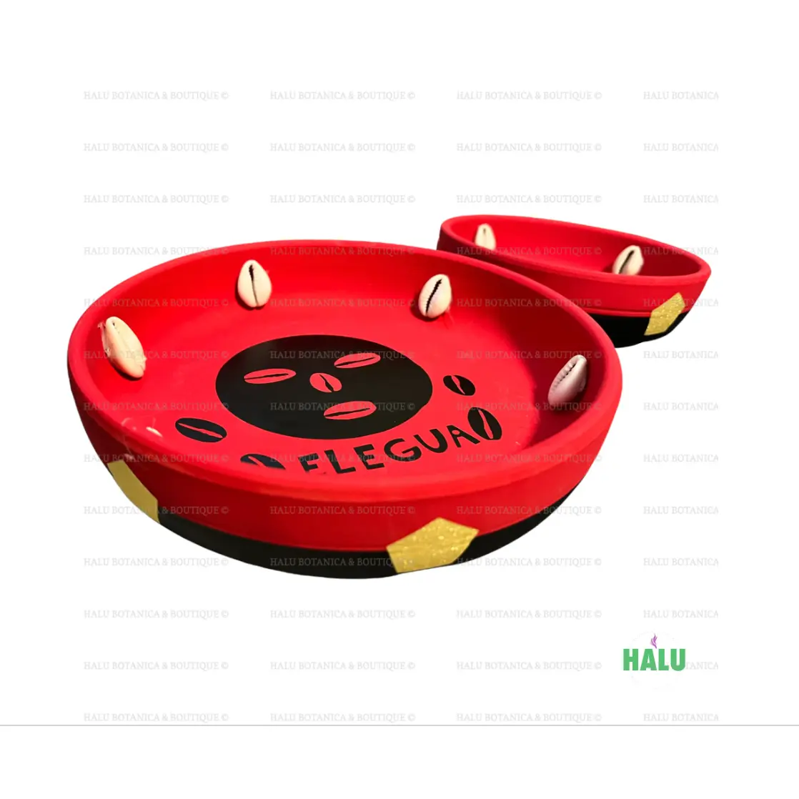 Elegua Plate/ Plato de Barro Elegua Decorado/ Eshu Santeria
