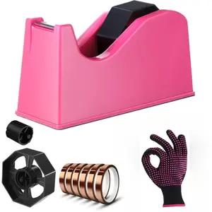 9 Pcs Heat Tape Dispenser Set, Sublimation Tapes Dispenser Adhesive Roll Holder Heat Resistant Gloves with Silicone Bumps 6 Pcs Thermal Tape for Office Home - Home Improvement.