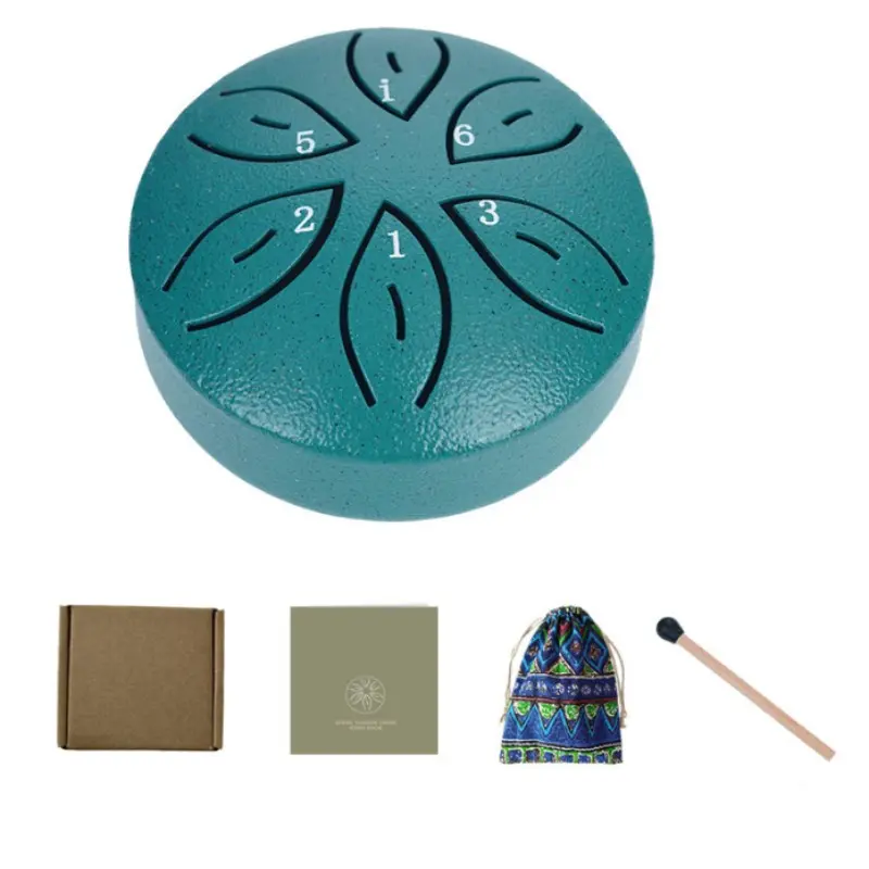 1Pcs Outdoor Garden Rain Drum, 3 Inch 6 Note Mini Steel Tongue Drum, Kids Gift Beginner Drum, Unique Outdoor Courtyard Lawn Percussion Musical Instruments