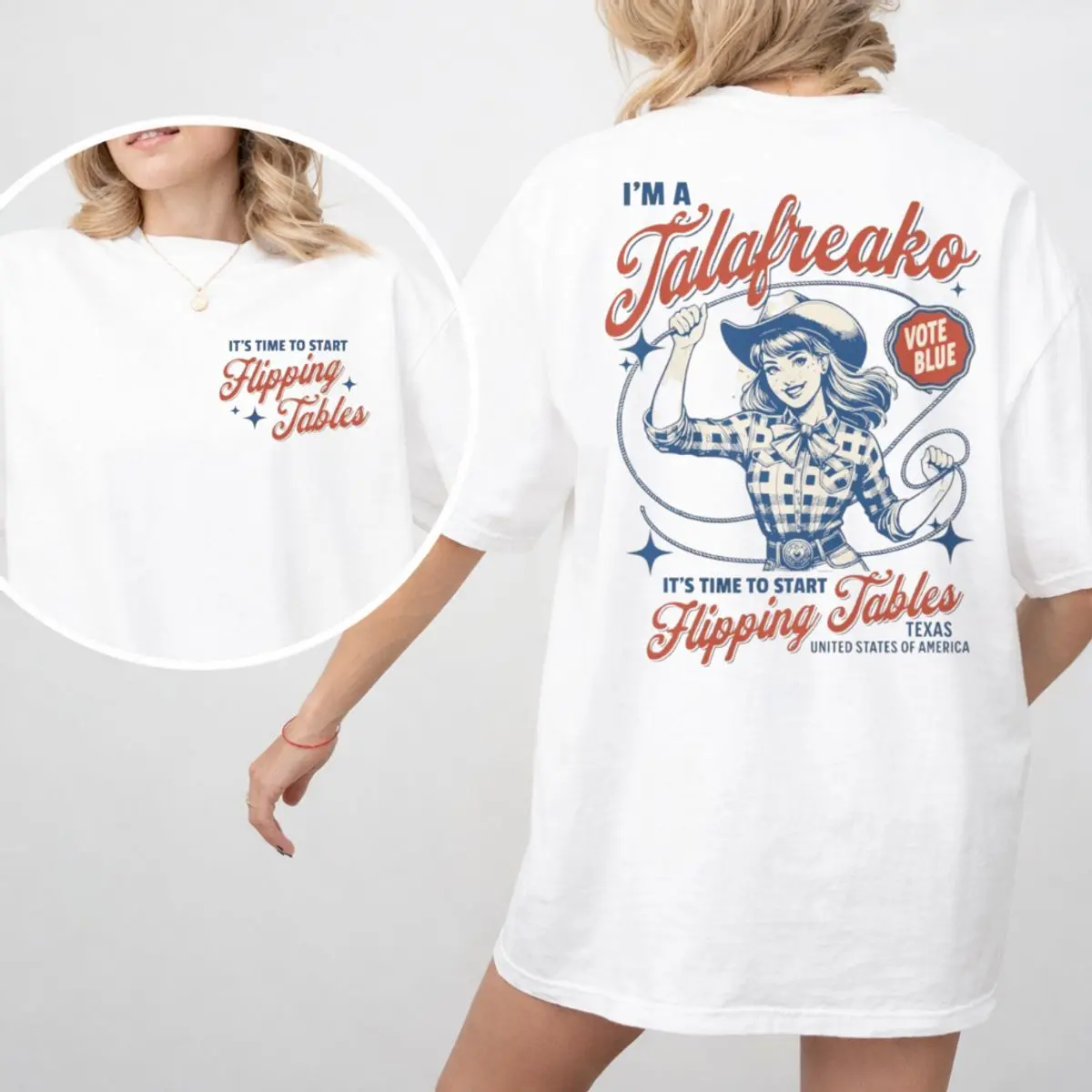 Comfort Colors I'm A Talafreako Shirt, It's Time To Start Flipping Tables Shirt, Flip Texas Blue Tee, Talarico Shirts, Unisex Fitted Short Sleeve Tee, Classic Streetwear