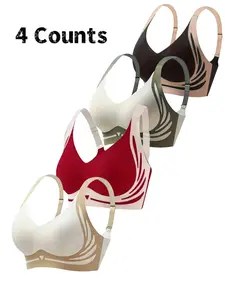 Women's Color Block Bra, Minkmalist Comfortable Push Up Bra,Underwear for Women,Softness Underwear forAll Seasons, Bras for Women, Womenswear,Wirefree Bra, Wireless Compression Bras,Wireless Padded Bras,Breathable Comfy Bra
