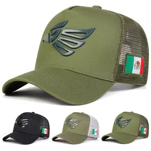 Unisex Mexican Eagle Label Baseball Net Caps Spring Summer Outdoor Adjustable Casual Hats Dad Hat Sunscreen Hat