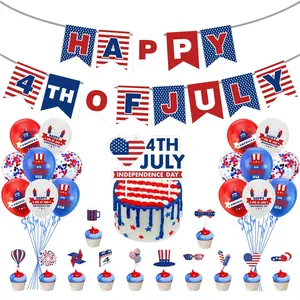 4th of July USA Flag Banner Set – Patriotic Star Garland & Bunting for Independence Day Party Decor