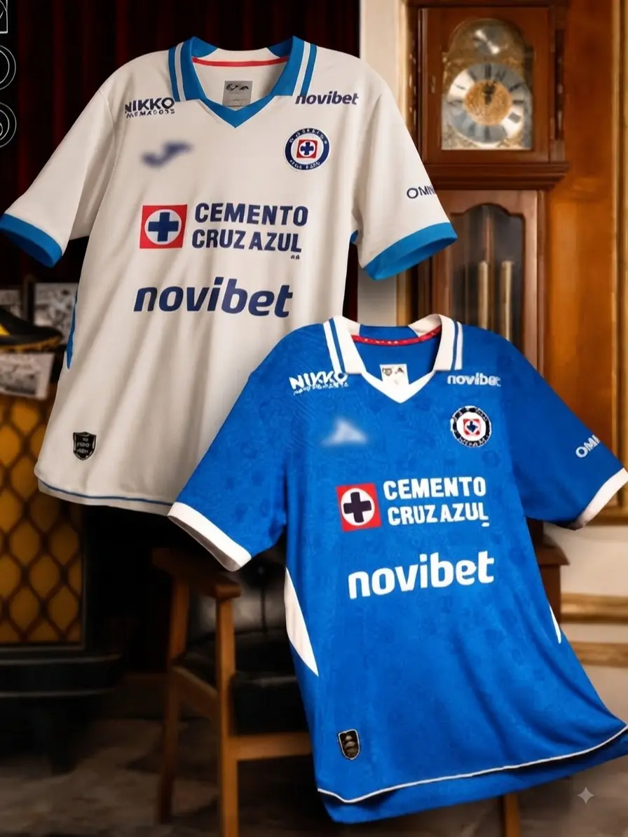 Blue and White Cruz Azul 26-27 Home & Away Soccer Jersey